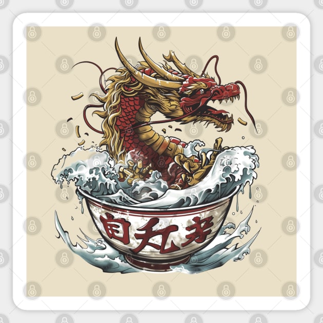 Ramen Dragon 02 Sticker by NineBlack